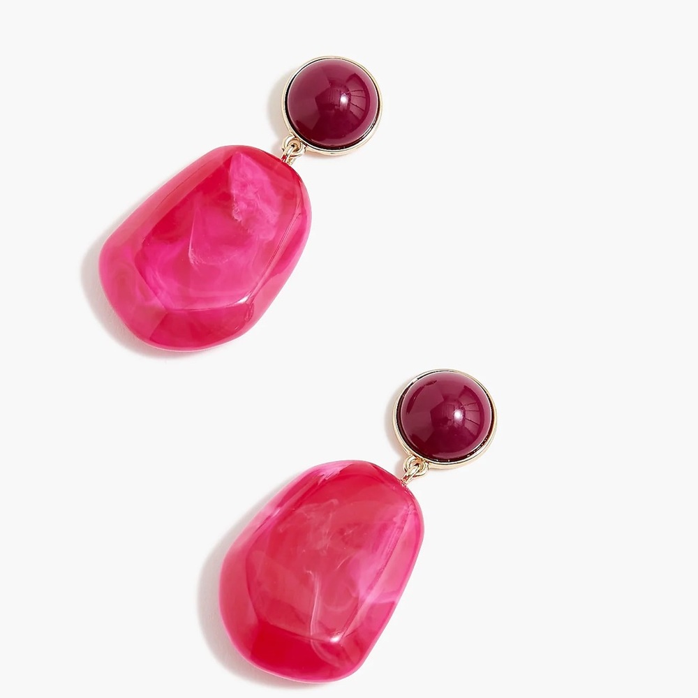 NWT J.Crew Statement Stone Drop Earrings - Picture 1 of 4